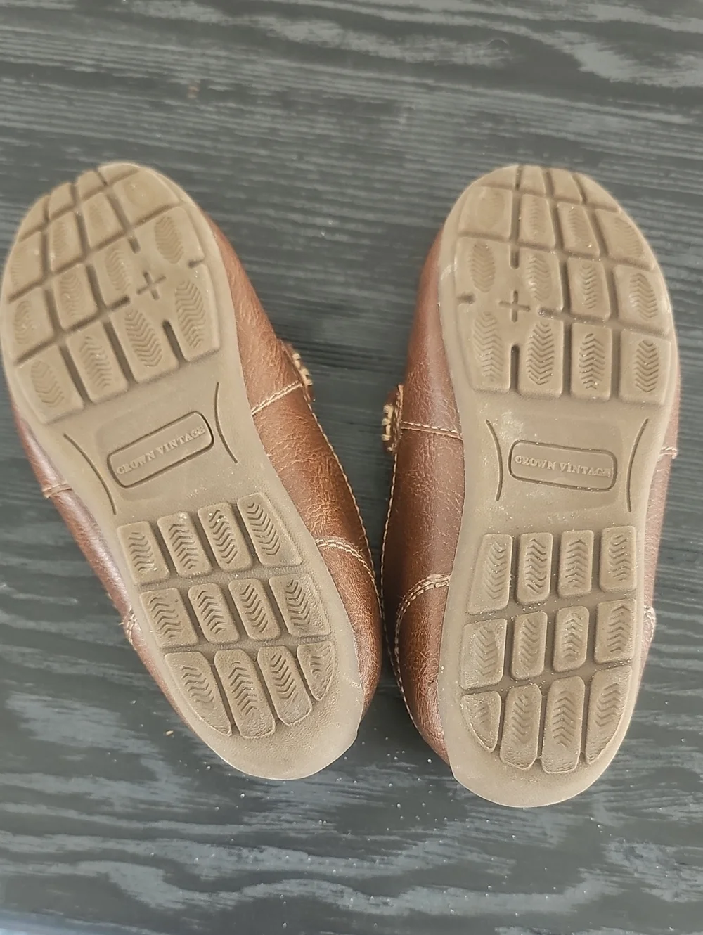 Crown Vintage Boys Size 12 Leather Loafers – Classic Preppy